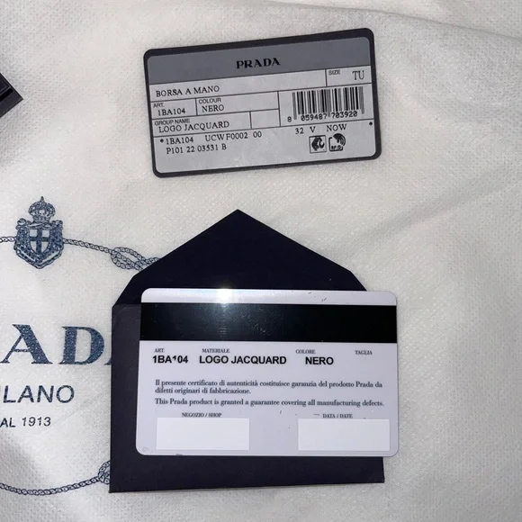 Prada Logo Jacquard Black Canvas Satchel - Authentic - Picture 12 of 15